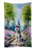 Siberian Husky Spring Path Kitchen Towel Dish Cloths Guest Hand Towel Decorative Bathroom Towel for Face,Tea, Dishcloth, Kitchen and Bath