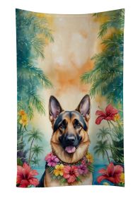 German Shepherd Luau Kitchen Towel Dish Cloths Guest Hand Towel Decorative Bathroom Towel for Face,Tea, Dishcloth, Kitchen and Bath