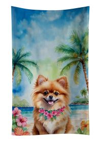 Pomeranian Luau Kitchen Towel Dish Cloths Guest Hand Towel Decorative Bathroom Towel for Face,Tea, Dishcloth, Kitchen and Bath