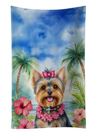 Yorkshire Terrier Luau Kitchen Towel Dish Cloths Guest Hand Towel Decorative Bathroom Towel for Face,Tea, Dishcloth, Kitchen and Bath