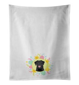 NEW Labrador Retriever Black #1 Easter Kitchen Towel Set of 2 White Dish Towels Decorative Bathroom Hand towel for Hand, Face, Hair, Yoga, Tea