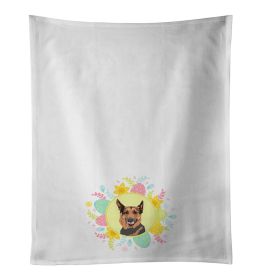 NEW German Shepherd Red Sable Easter Kitchen Towel Set of 2 White Dish Towels Decorative Bathroom Hand towel for Hand, Face, Hair, Yoga, Tea