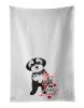 Shih-Tzu Black and White #2 so Loved Kitchen Towel Set of 2 White Dish Towels Decorative Bathroom Hand towel for Hand, Face, Hair, Yoga, Tea