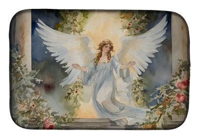 Christmas Angel Dish Drying Mat Absorbent Dish Drying Mat Pad for Kitchen Counter Dish Drainer Mat for Countertop, 14 x 21", Multicolor