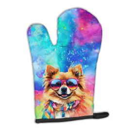 Pomeranian Hippie Dawg Oven Mitt Heat Resistant Thick Oven Mitt for Hot Pans and Oven, Kitchen Mitt Protect Hands, Cooking Baking Glove