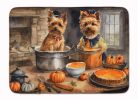 Norwich Terrier Fall Kitchen Pumpkins Memory Foam Kitchen Mat Machine Washable Anti-Fatigue Mat Cushion Comfort Bath Mat or Kitchen Rug