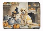 Yellow Lab Fall Kitchen Pumpkins Memory Foam Kitchen Mat Machine Washable Anti-Fatigue Mat Cushion Comfort Bath Mat or Kitchen Rug
