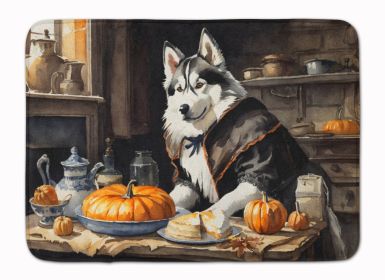 Siberian Husky Fall Kitchen Pumpkins Memory Foam Kitchen Mat Machine Washable Anti-Fatigue Mat Cushion Comfort Bath Mat or Kitchen Rug