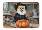 Pomeranian Fall Kitchen Pumpkins Memory Foam Kitchen Mat Machine Washable Anti-Fatigue Mat Cushion Comfort Bath Mat or Kitchen Rug