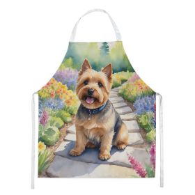 Norwich Terrier Spring Path Apron Cooking Kitchen Server Baking Crafts Gardening for Adult Women Men, Unisex, Large, Multicolor