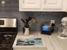 Coastal Wildlife Seals Glass Cutting Board Decorative Tempered Glass Kitchen Cutting and Serving Board Large Size Chopping Board