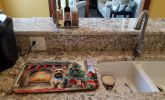 Silky Terrier Cozy Christmas Dish Drying Mat Absorbent Dish Drying Mat Pad for Kitchen Counter Dish Drainer Mat for Countertop, 14 x 21", Multicolor
