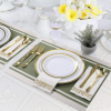 FOCUSLINE 350 Piece Gold Rim Dinnerware Set