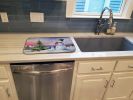 Christmas Snowmen Dish Drying Mat Absorbent Dish Drying Mat Pad for Kitchen Counter Dish Drainer Mat for Countertop, 14 x 21", Multicolor