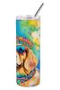 Golden Retriever Hippie Dawg Stainless Steel Skinny Tumbler Vacuum Double Walled Reusable Insulated Tumbler Travel Cup for Coffee Cocktails Gift with