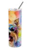 Yorkshire Terrier Hippie Dawg Stainless Steel Skinny Tumbler Vacuum Double Walled Reusable Insulated Tumbler Travel Cup for Coffee Cocktails Gift with