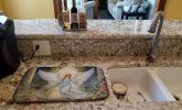 Christmas Angel Dish Drying Mat Absorbent Dish Drying Mat Pad for Kitchen Counter Dish Drainer Mat for Countertop, 14 x 21", Multicolor