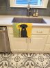 Summer Sunflowers Black Labrador Retriever Kitchen Towel Dish Cloths Guest Hand Towel Decorative Bathroom Towel for Face,Tea, Dishcloth