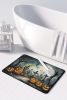 Graveyard Spooky Halloween Memory Foam Kitchen Mat Machine Washable Anti-Fatigue Mat Cushion Comfort Bath Mat or Kitchen Rug