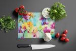 NEW Orchids in Watercolor Glass Cutting Board Decorative Tempered Glass Kitchen Cutting and Serving Board Large Size Chopping Board