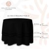2 Pack Black Round Tablecloths 60 Inch 200 GSM Premium Quality Textured Washable Polyester Fabric Table Cloth [60'' is Not Table Size]