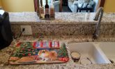 Pomeranian Christmas Cookies Dish Drying Mat Absorbent Dish Drying Mat Pad for Kitchen Counter Dish Drainer Mat for Countertop, 14 x 21", Multicolor