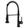 Commercial Black Kitchen Faucet with Pull Down Sprayer, Single Handle Single Lever Kitchen Sink Faucet
