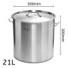 SOGA Stock Pot 21L Top Grade Thick Stainless Steel Stockpot 18/10