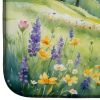 Rabbit Springtime Meadow Dish Drying Mat Absorbent Dish Drying Mat Pad for Kitchen Counter Dish Drainer Mat for Countertop, 14 x 21", Multicolor