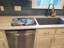 White Tiger Dish Drying Mat Absorbent Dish Drying Mat Pad for Kitchen Counter Dish Drainer Mat for Countertop, 14 x 21", Multicolor