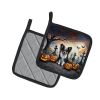 Papillon Spooky Halloween Pair of Pot Holders Kitchen Heat Resistant Pot Holders Sets Oven Hot Pads for Cooking Baking BBQ, 7 1/2 x 7 1/2