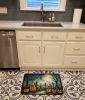 Graveyard Spooky Halloween Memory Foam Kitchen Mat Machine Washable Anti-Fatigue Mat Cushion Comfort Bath Mat or Kitchen Rug