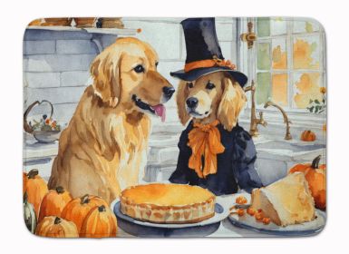 Golden Retriever Fall Kitchen Pumpkins Memory Foam Kitchen Mat Machine Washable Anti-Fatigue Mat Cushion Comfort Bath Mat or Kitchen Rug (Default: Default)