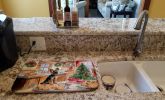 Yorkshire Terrier Yorkie Christmas Cookies Dish Drying Mat Absorbent Dish Drying Mat Pad for Kitchen Counter Dish Drainer Mat for Countertop, 14 x 21"