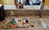 Golden Retriever Cozy Christmas Dish Drying Mat Absorbent Dish Drying Mat Pad for Kitchen Counter Dish Drainer Mat for Countertop, 14 x 21"