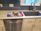 Yorkshire Terrier Hippie Dawg Dish Drying Mat Absorbent Dish Drying Mat Pad for Kitchen Counter Dish Drainer Mat for Countertop, 14 x 21", Multicolor